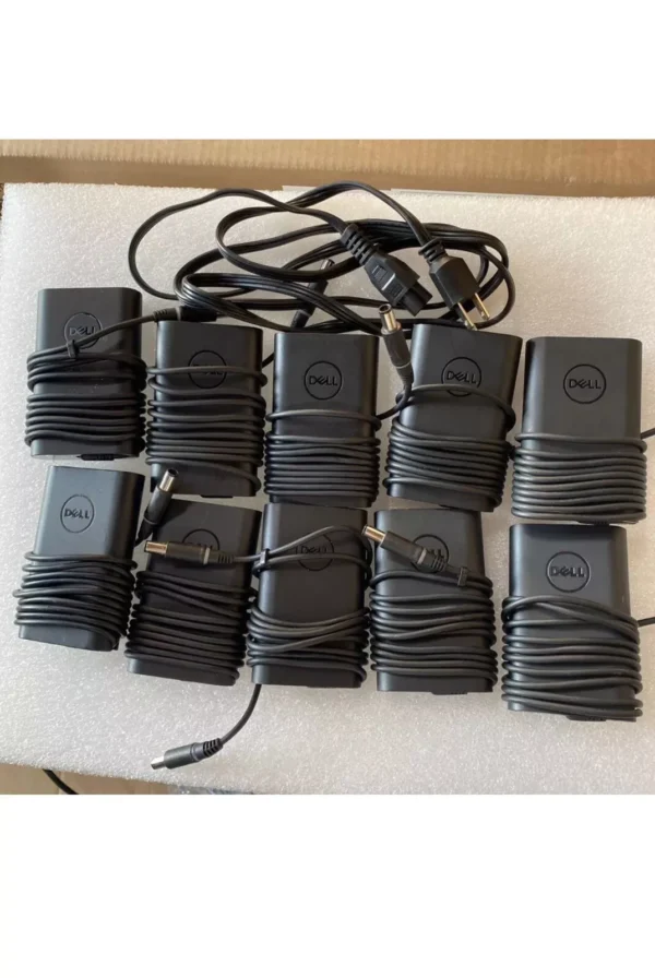 Lot of 50X Genuine Dell 65W 19.5V 3.34A Adapter Charger Big Pin With Power Cable