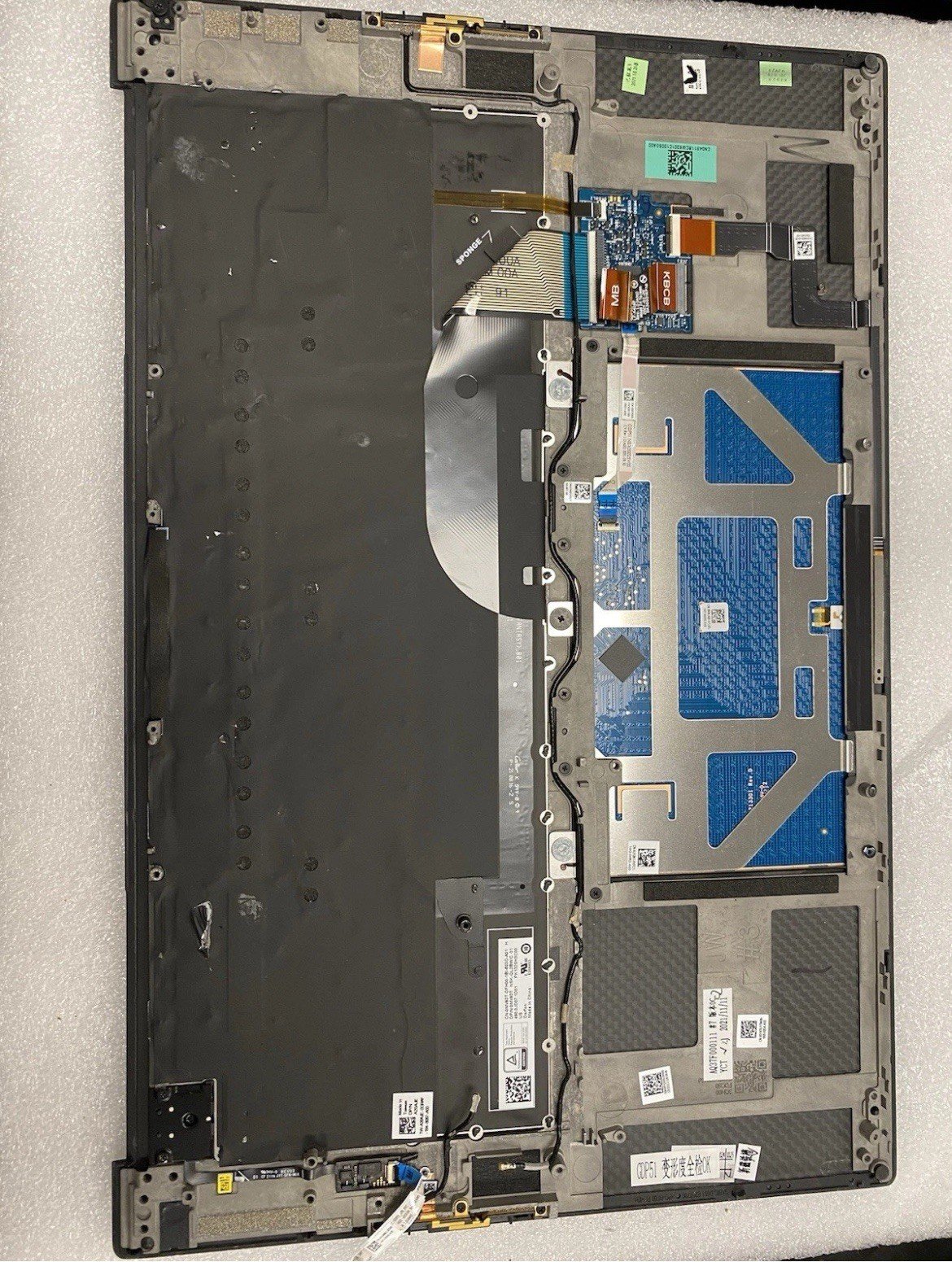 5Y9T0 Dell XPS 9500 9510 Palmrest Touchpad US Bcl Kbd 5Y9T0 05y9t0 W10 - Image 2