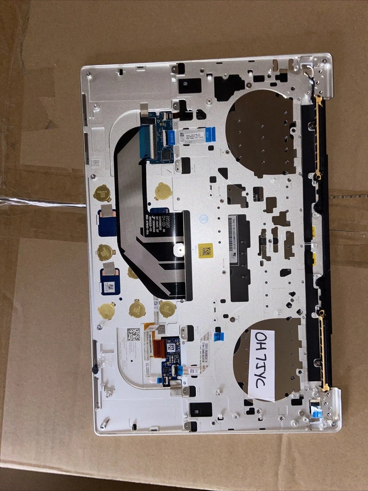 7J5RV Dell XPS 9320 Palmrest Touchpad Keyboard needs screws 7J5RV H7JYC W9 - Image 2