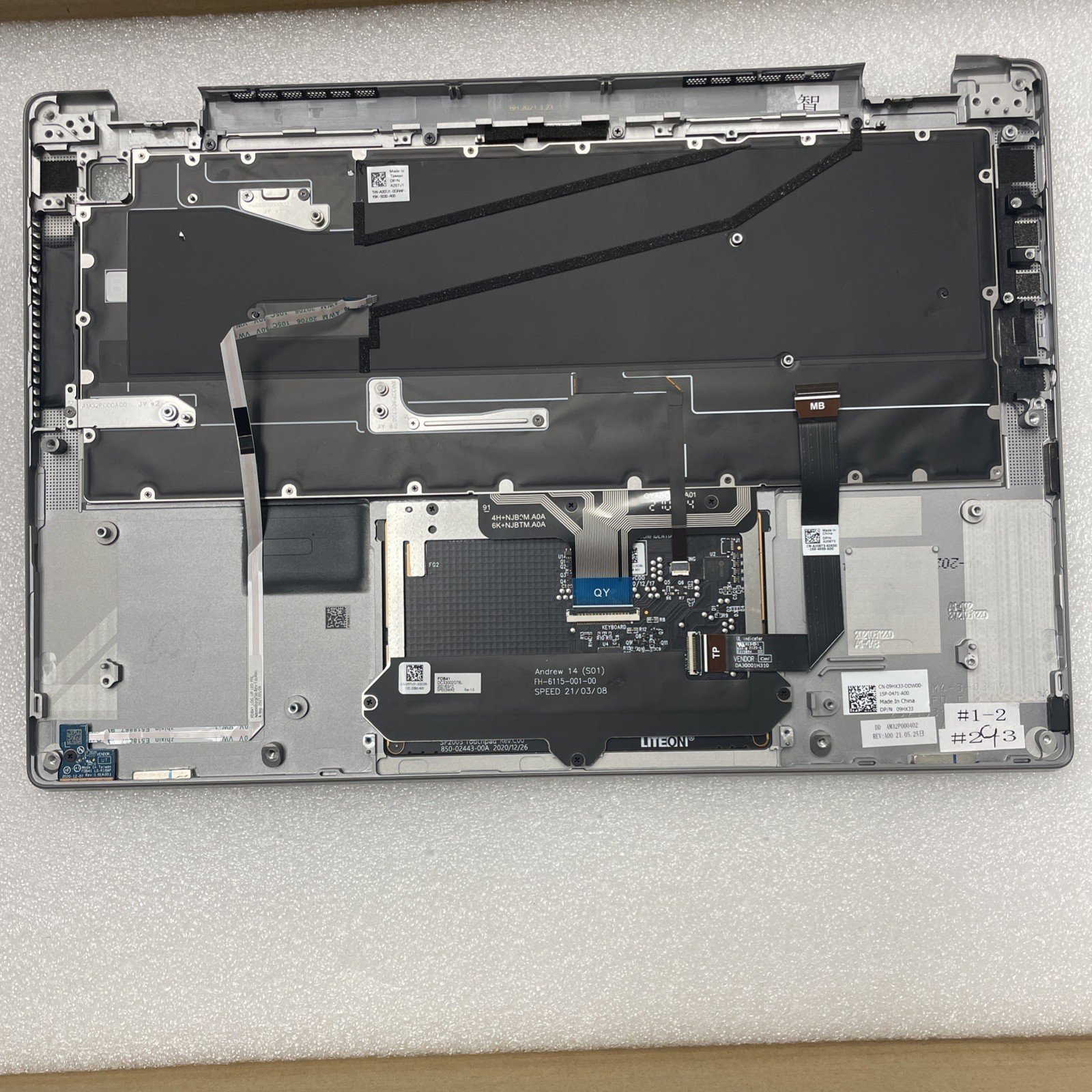 9HX33 Dell Latitude 9420/2-in-1 Palmrest/Touchpad & Keyboard - 09HX33 W9 - Image 2