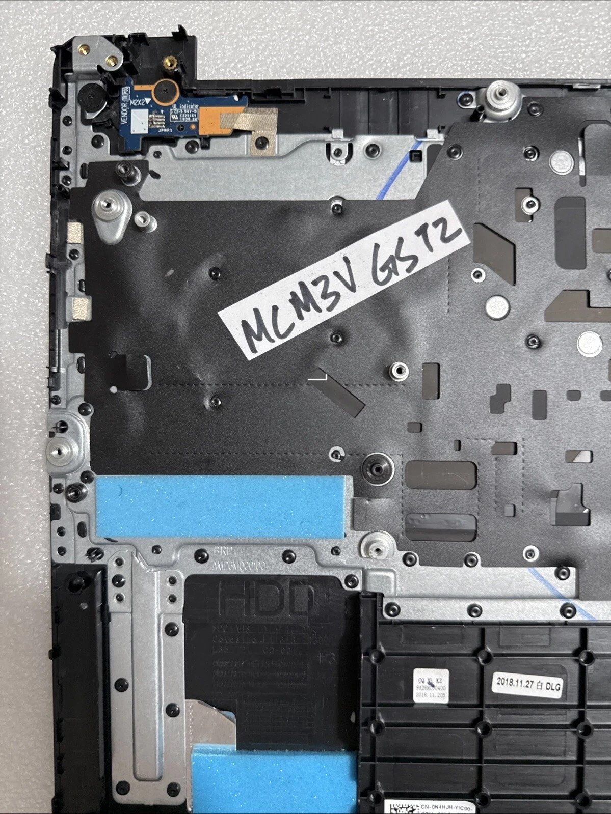 Dell G3 3579 Palmrest Eng Keyboard Touchpad 0N4HJH N4HJH W9