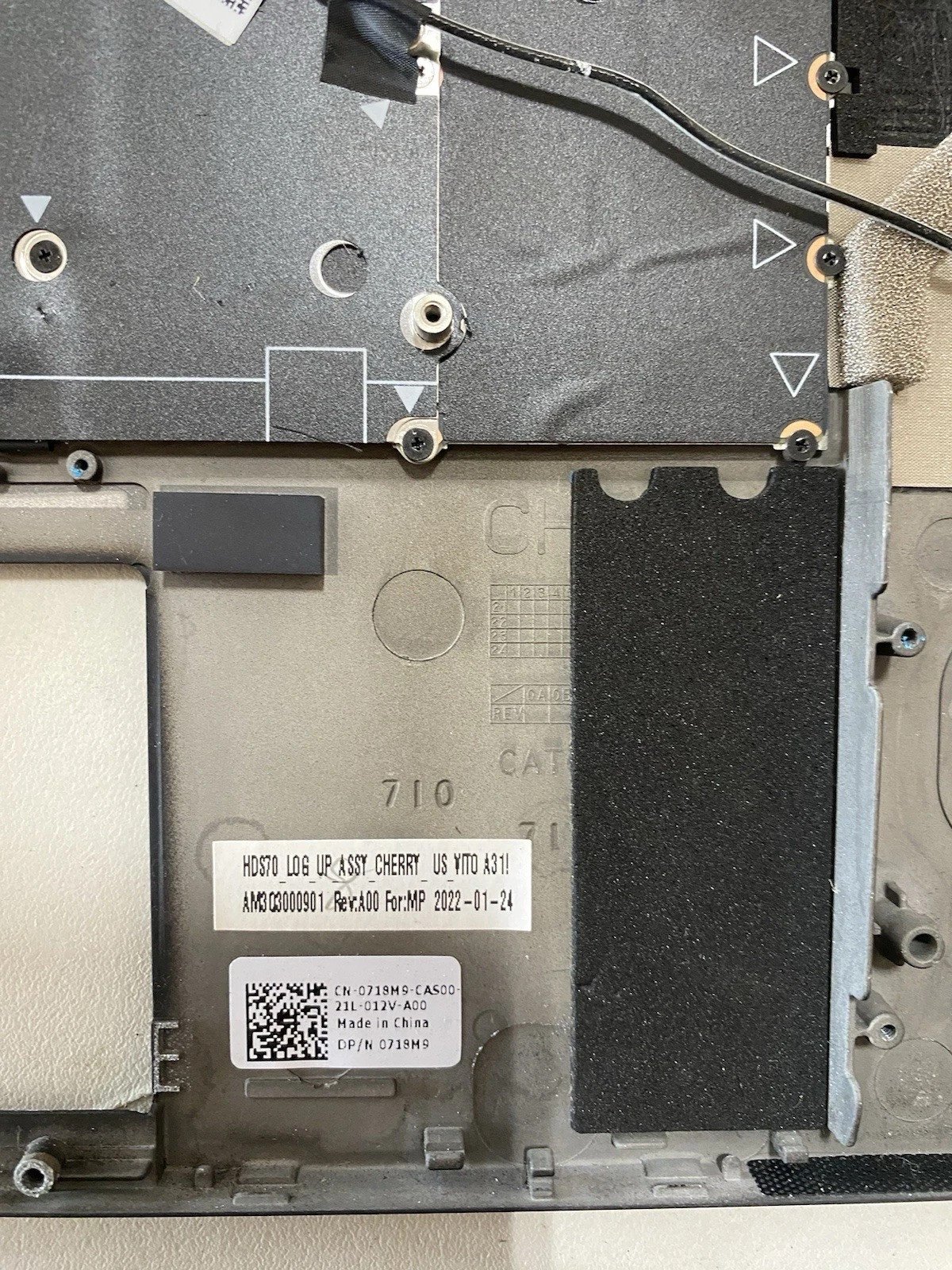 718M9 Dell Alienware X17 R2 Palmrest keyboard US English 0718M9 9x4v4 W9 - Image 3