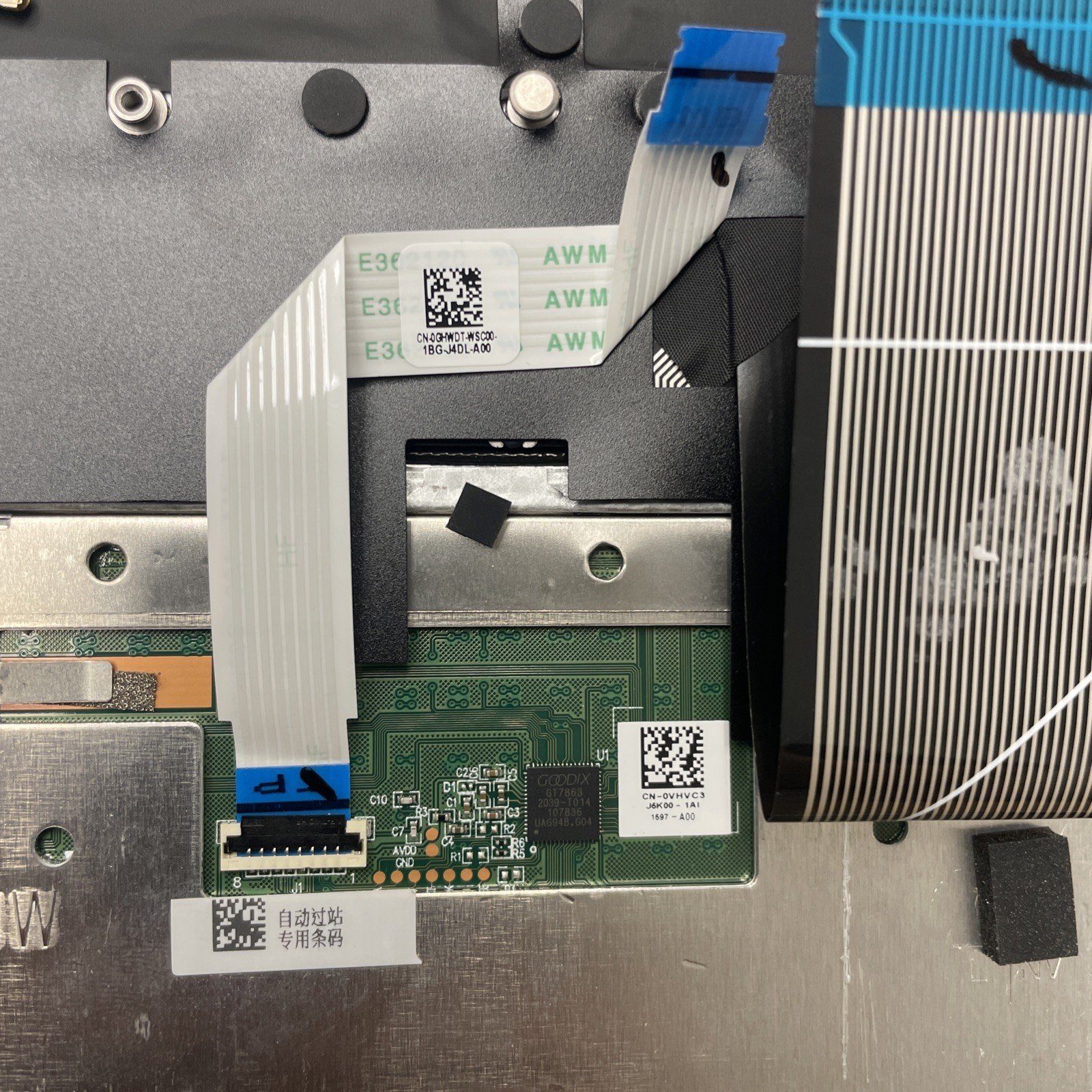 F8DWY Dell Inspiron 13 5310 Laptop Palmrest US Backlit Keyboard WGFFX F8DWY W8 - Image 3