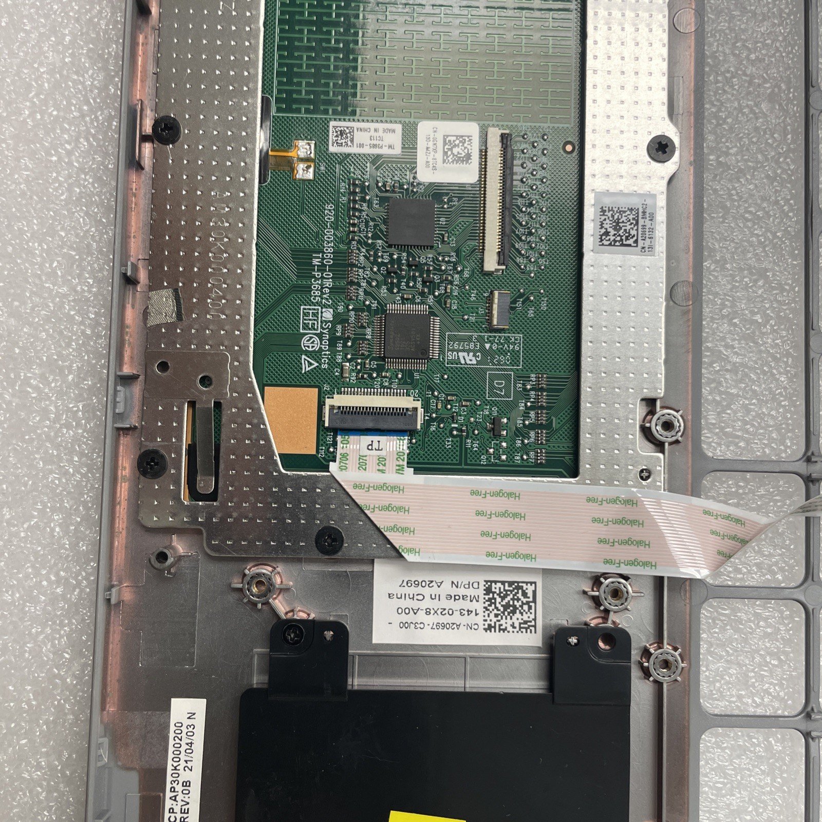 A20697 Dell Latitude 5420 E5420 Laptop Palmrest Touchpad Upper Silver W7 - Image 4