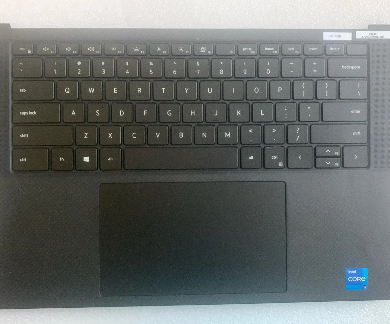 MV93T DELL XPS 15 KEYBOARD PALMREST TOUCHPAD BLACK 0MV93T W2