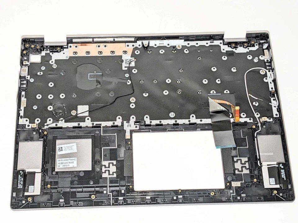 Dell German Deutsch Backlit Keyboard Clavier Palmrest Silver 0 WD68D 09RM8N P56 - Image 2