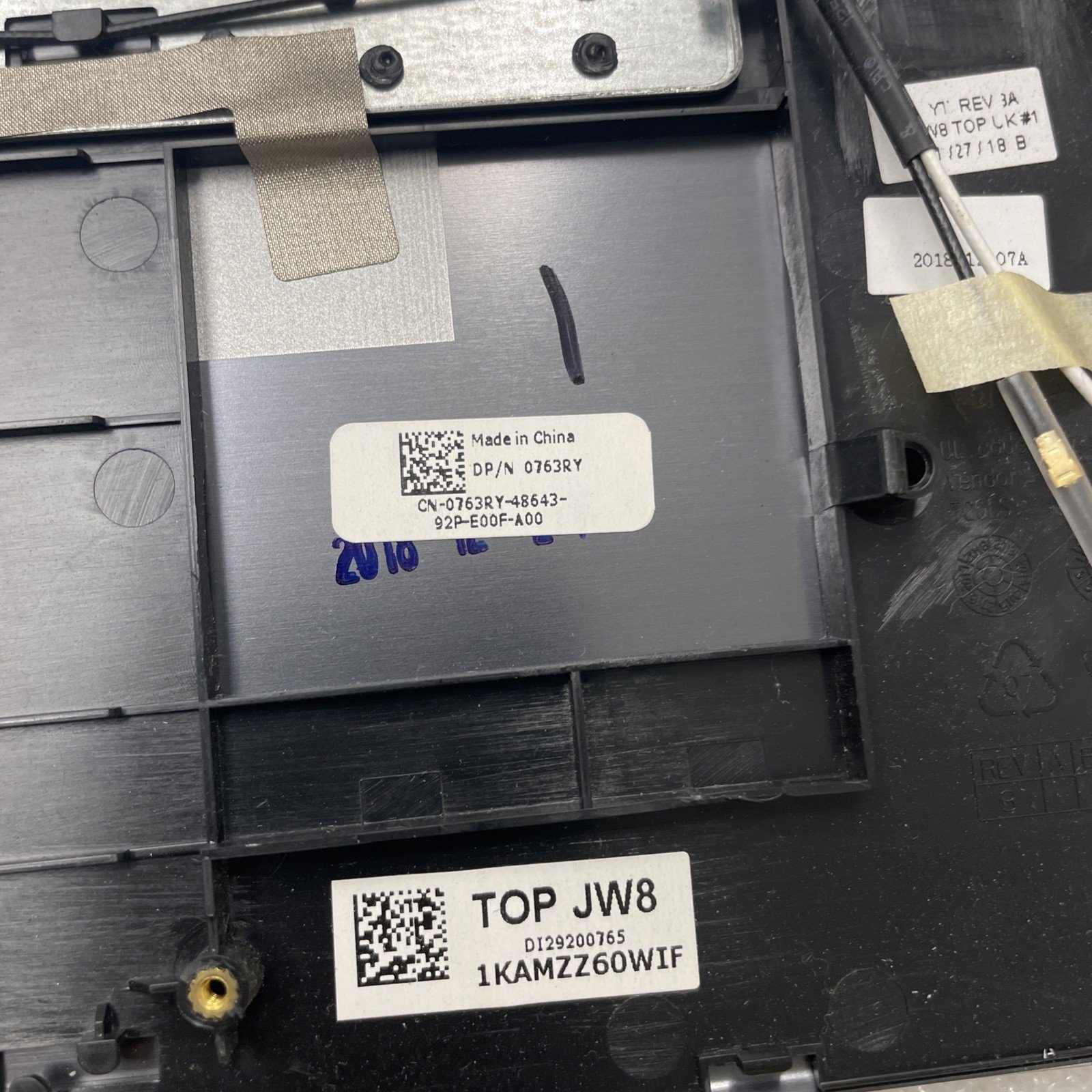 763RY Dell Vostro 5480 Keyboard/Bezel Assy Portuguese Layout 0763RY P26 - Image 4