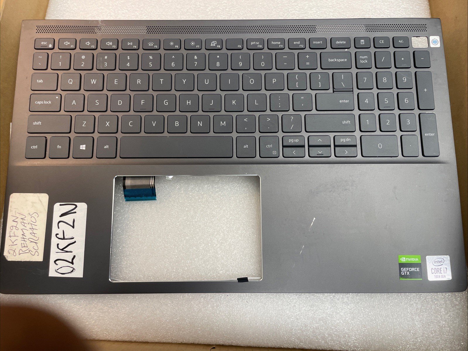 2KF2N Dell Inspiron 15 7590 Laptop Palmrest ENGLISH Backlit Keyboard 2KF2N P11