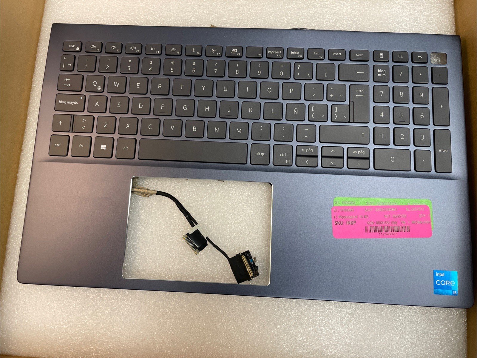 P93G9 Genuine Dell Inspiron 15 5501 Palmrest w/ Keyboard + Touchpad 0P93G9 P11