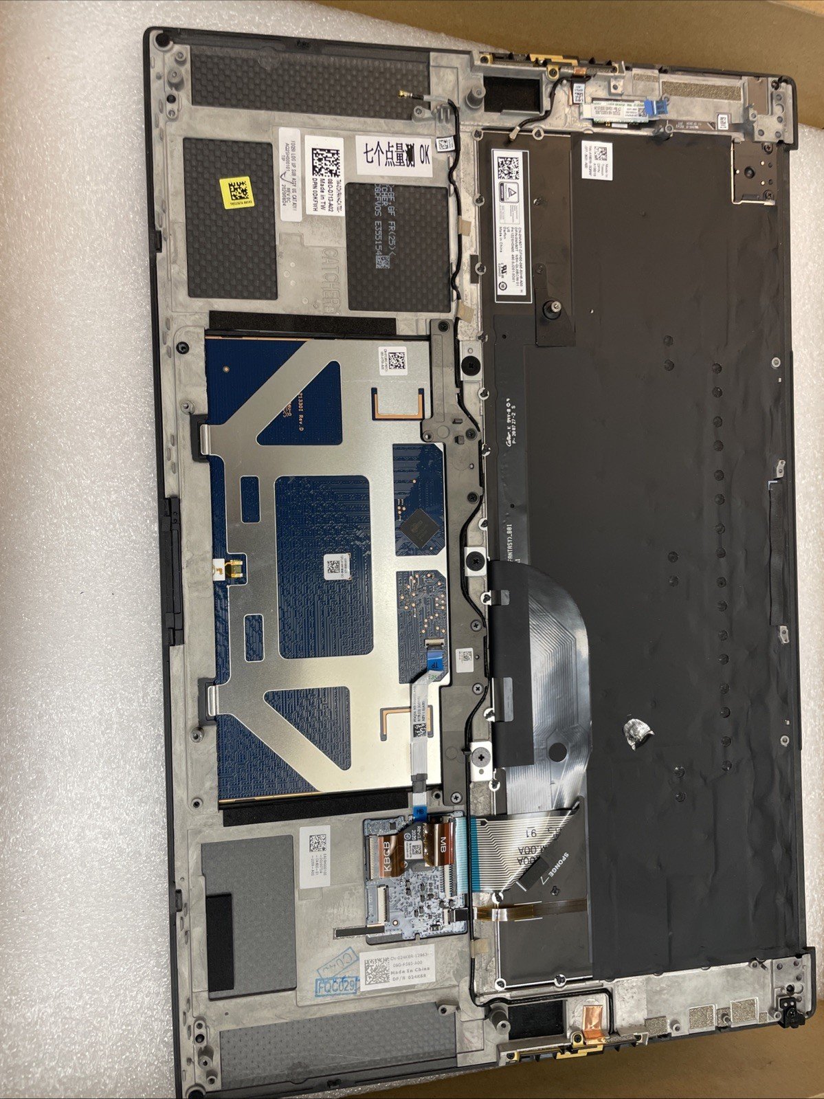 DKFWH DELL XPS 9500 9510 9520 9530 Palmrest backlit Keyboard touchpad 0DKFWH P11 - Image 2