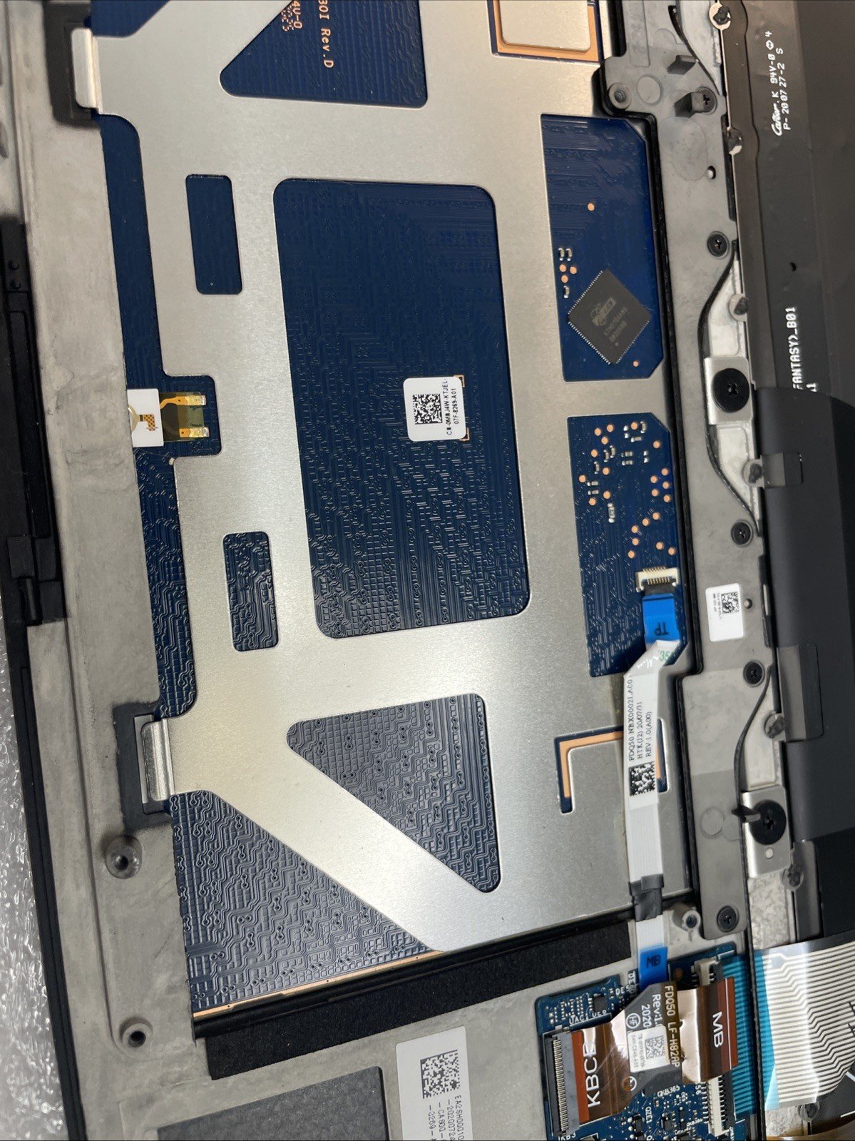 DKFWH DELL XPS 9500 9510 9520 9530 Palmrest backlit Keyboard touchpad 0DKFWH P11 - Image 5