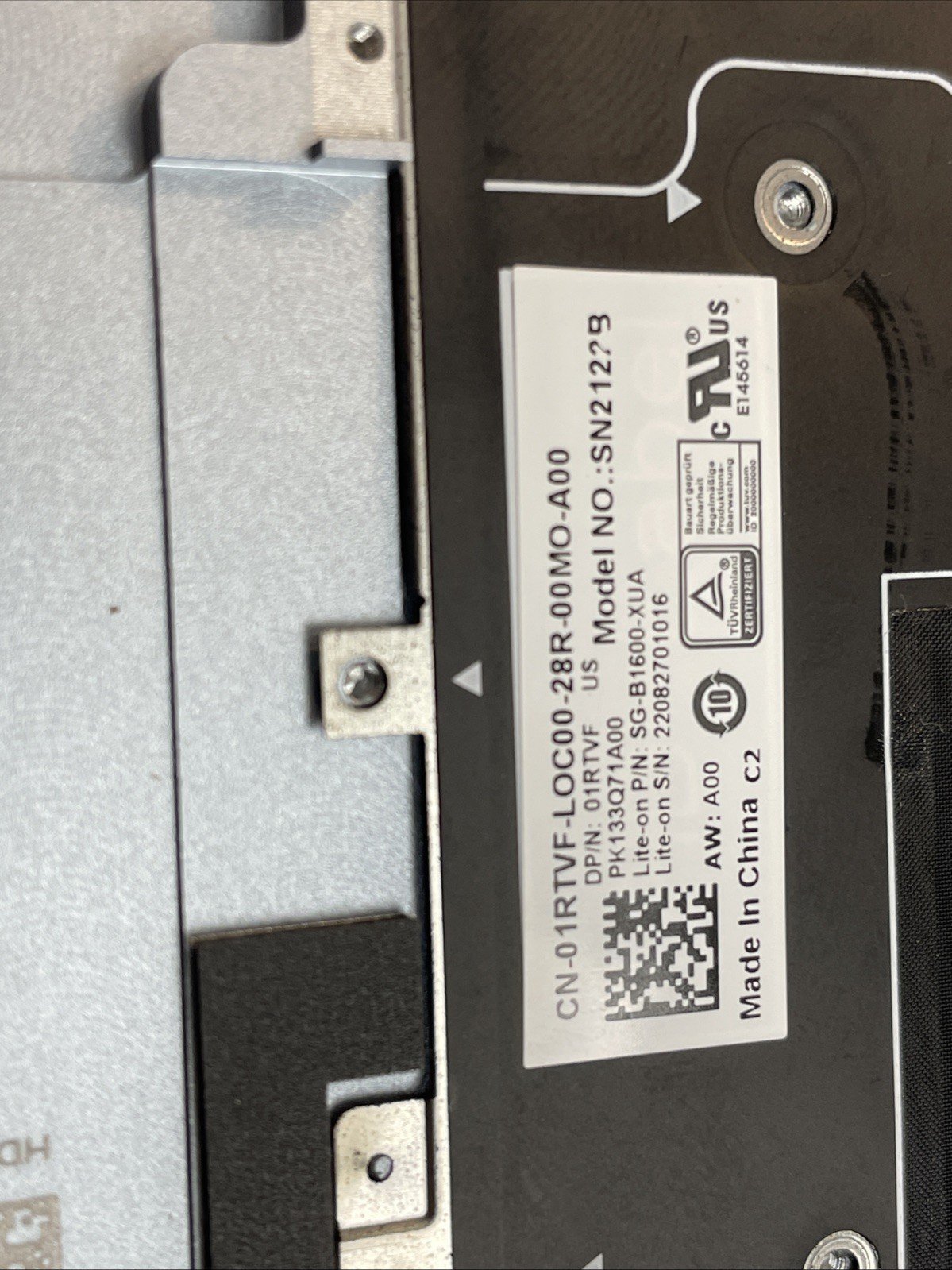 Dell XPS 13 9315 Palmrest US Backlit keyboard TKH4F 0TKH4F P11 - Image 3