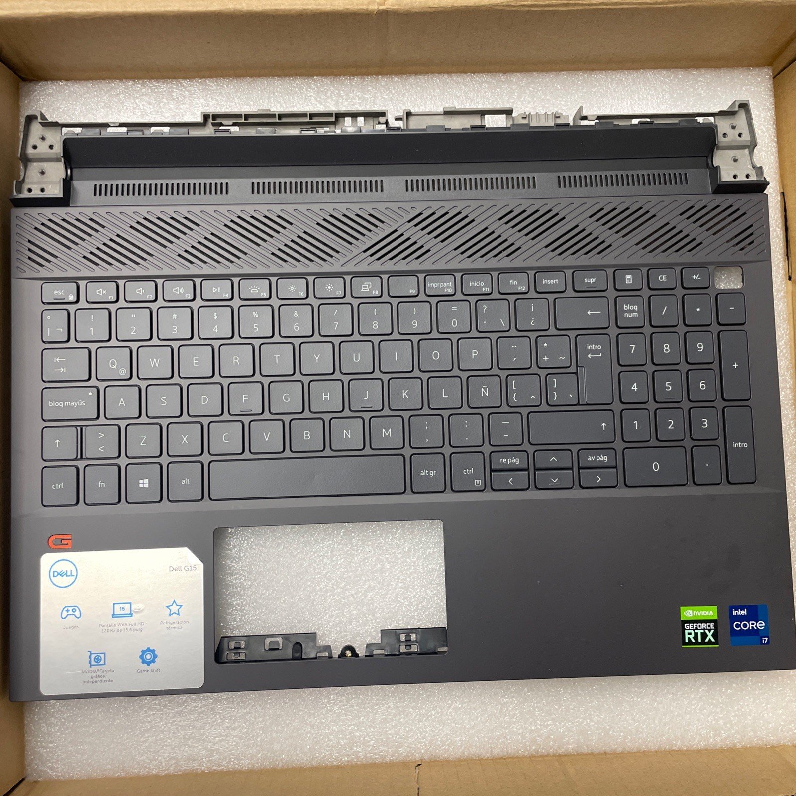 Dell Inspiron 15 G15 5510 5515 Palmrest Spanish Bcl Keyboard MF33N 0MF33N P75