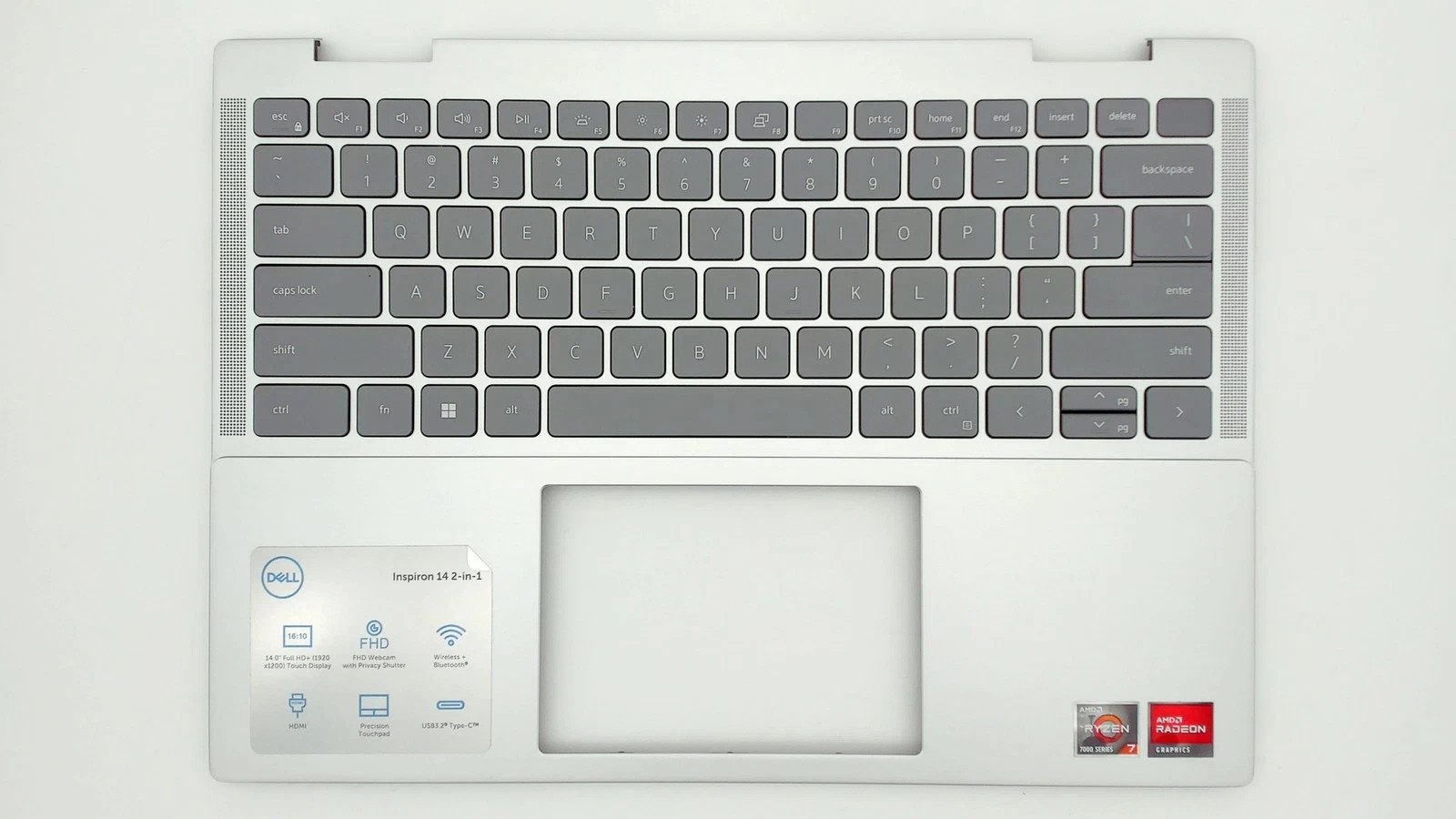 PP5RF Palmrest for Dell Inspiron 14 7435 2-in-1 Silver W11 - Image 2