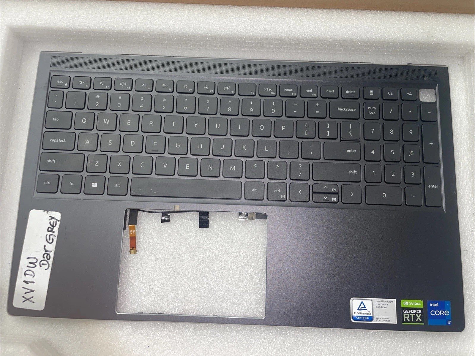 XV1DW Dell Vostro 15 7510 Palmrest US ENG Backlit Keyboard 0XV1DW 0XV1DW W18