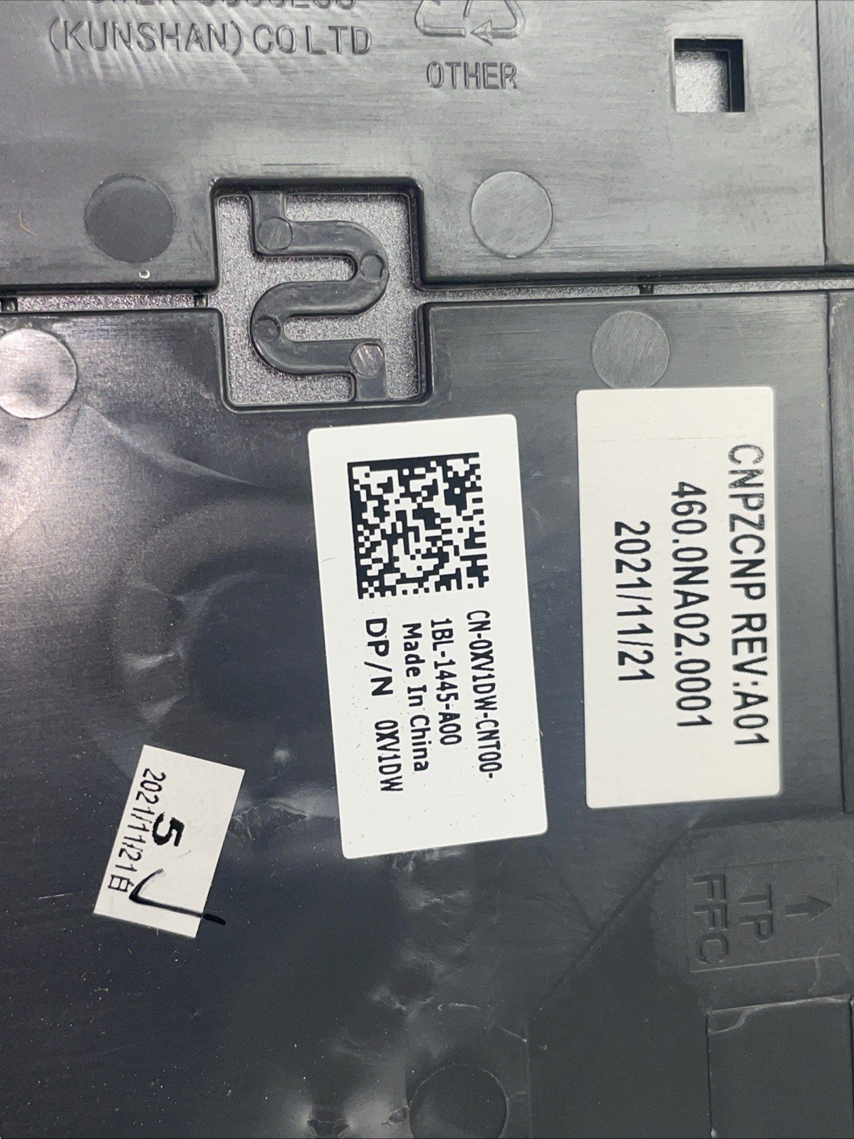 XV1DW Dell Vostro 15 7510 Palmrest US ENG Backlit Keyboard 0XV1DW 0XV1DW W18 - Image 3