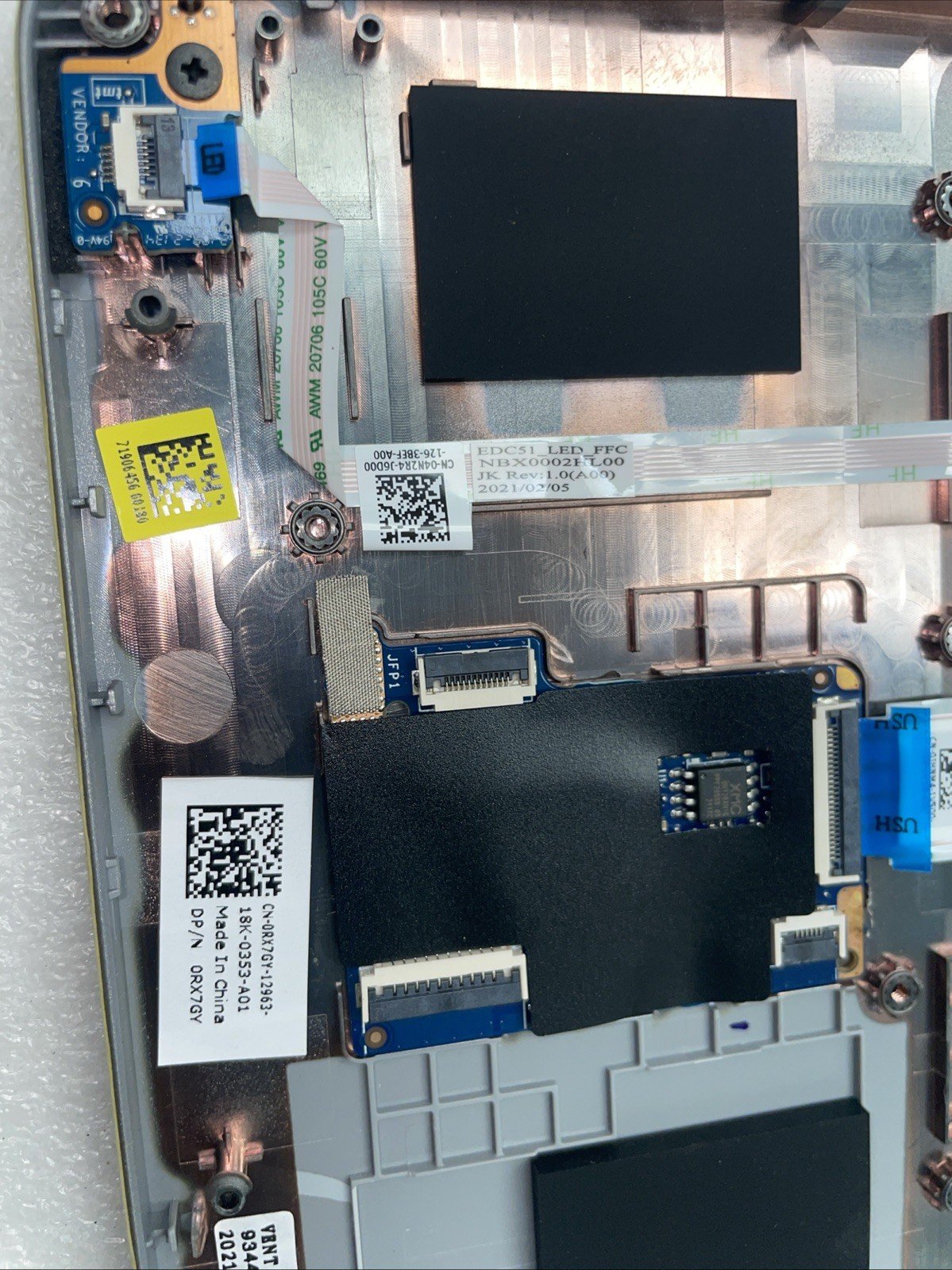 A1999C Dell OEM Latitude 5511 / Precision 3551 Palmrest Touchpad AMA01 XF7C2 W18 - Image 3