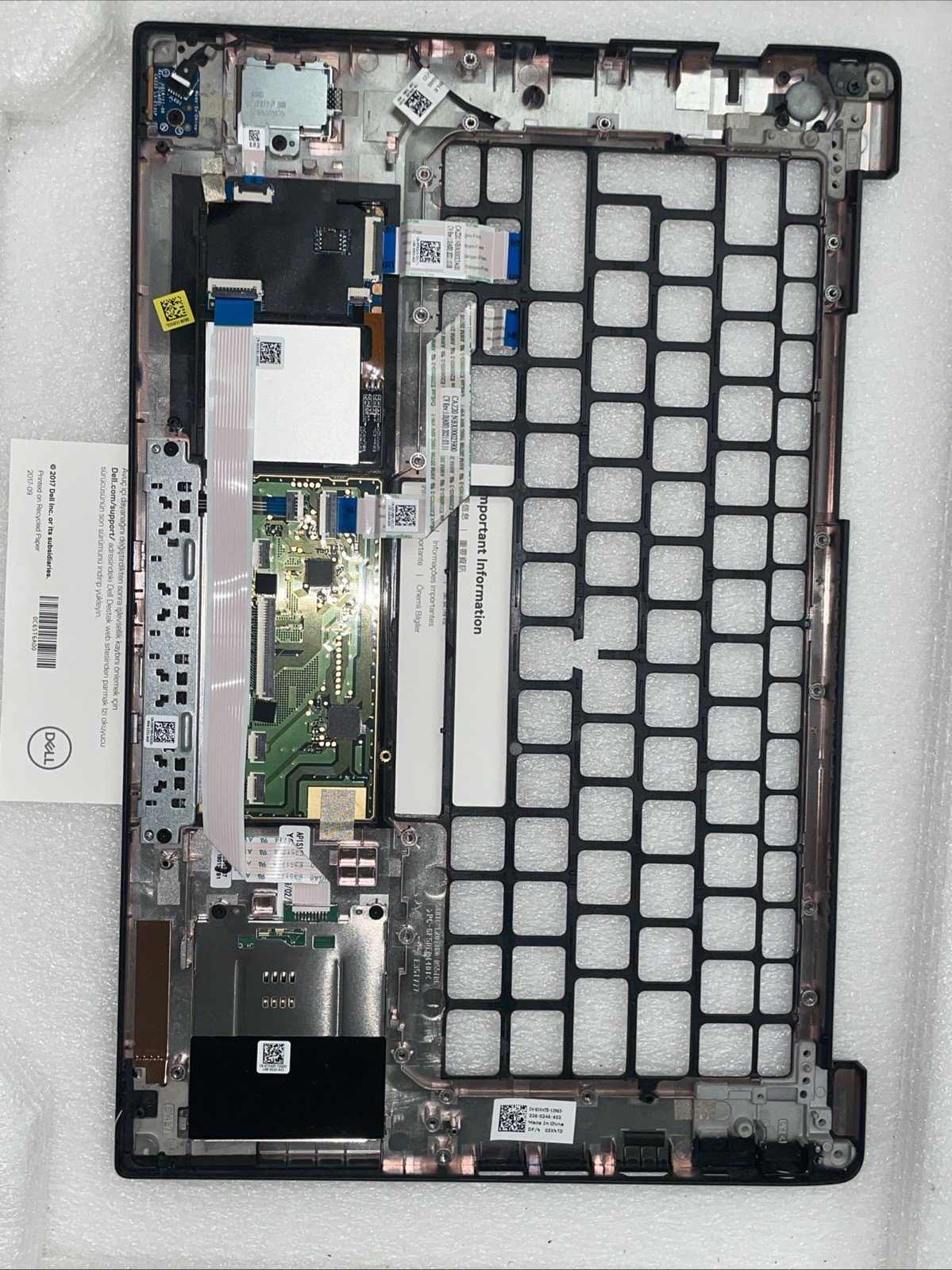 TG77K Dell Latitude 7480 EMEA Touchpad Palmrest Assembly Touchpad Palmrest W18 - Image 4
