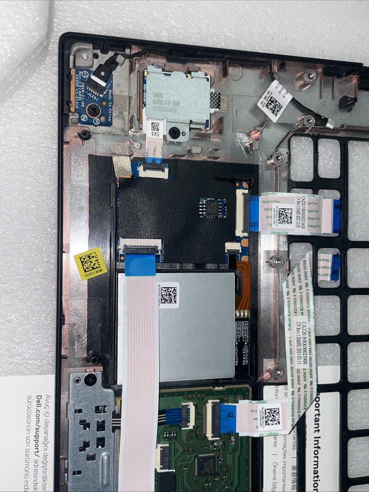 TG77K Dell Latitude 7480 EMEA Touchpad Palmrest Assembly Touchpad Palmrest W18 - Image 5