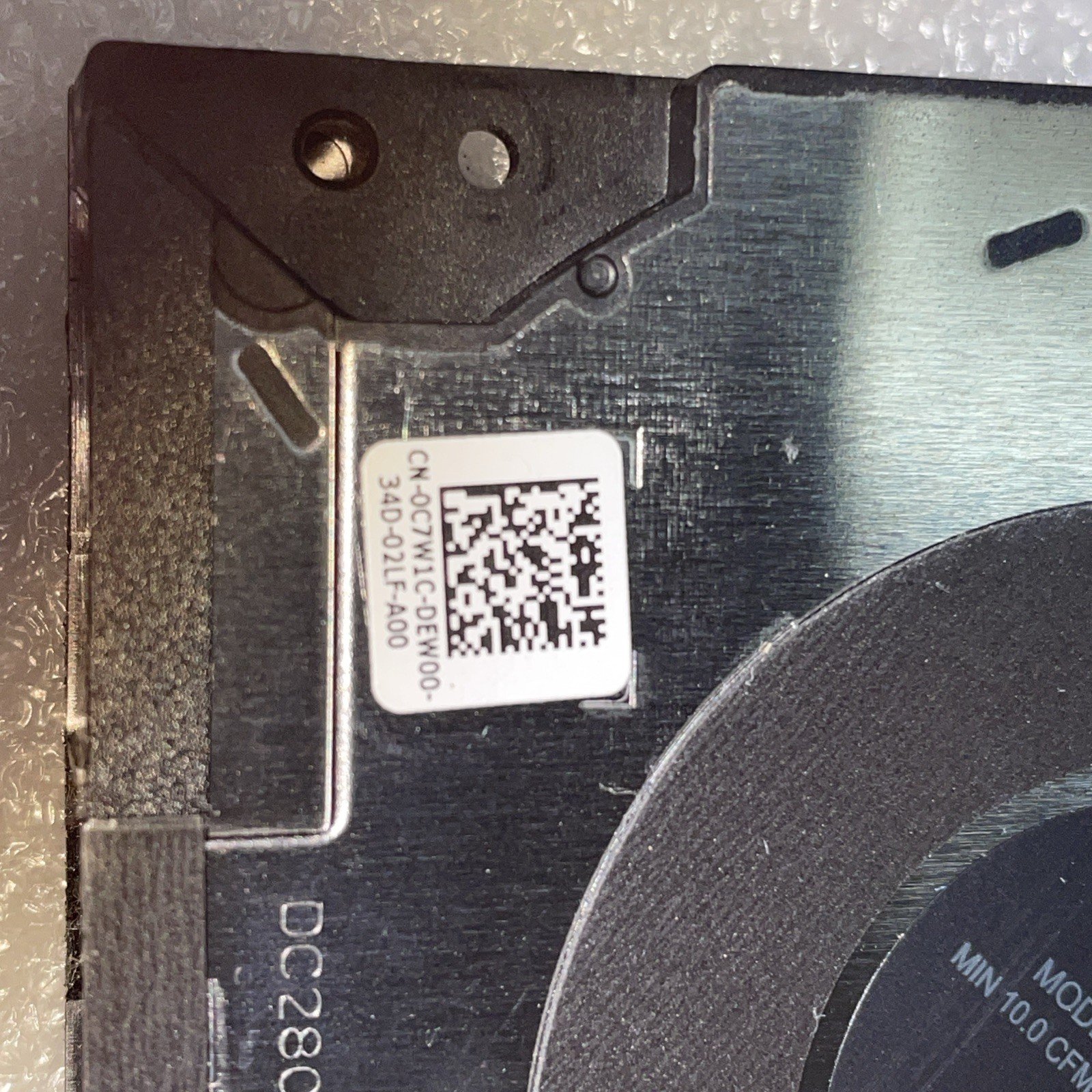 C7W1C Dell Precision 16" 5680 Genuine Laptop CPU Cooling Fan DC2800138VL 3w19 - Image 2