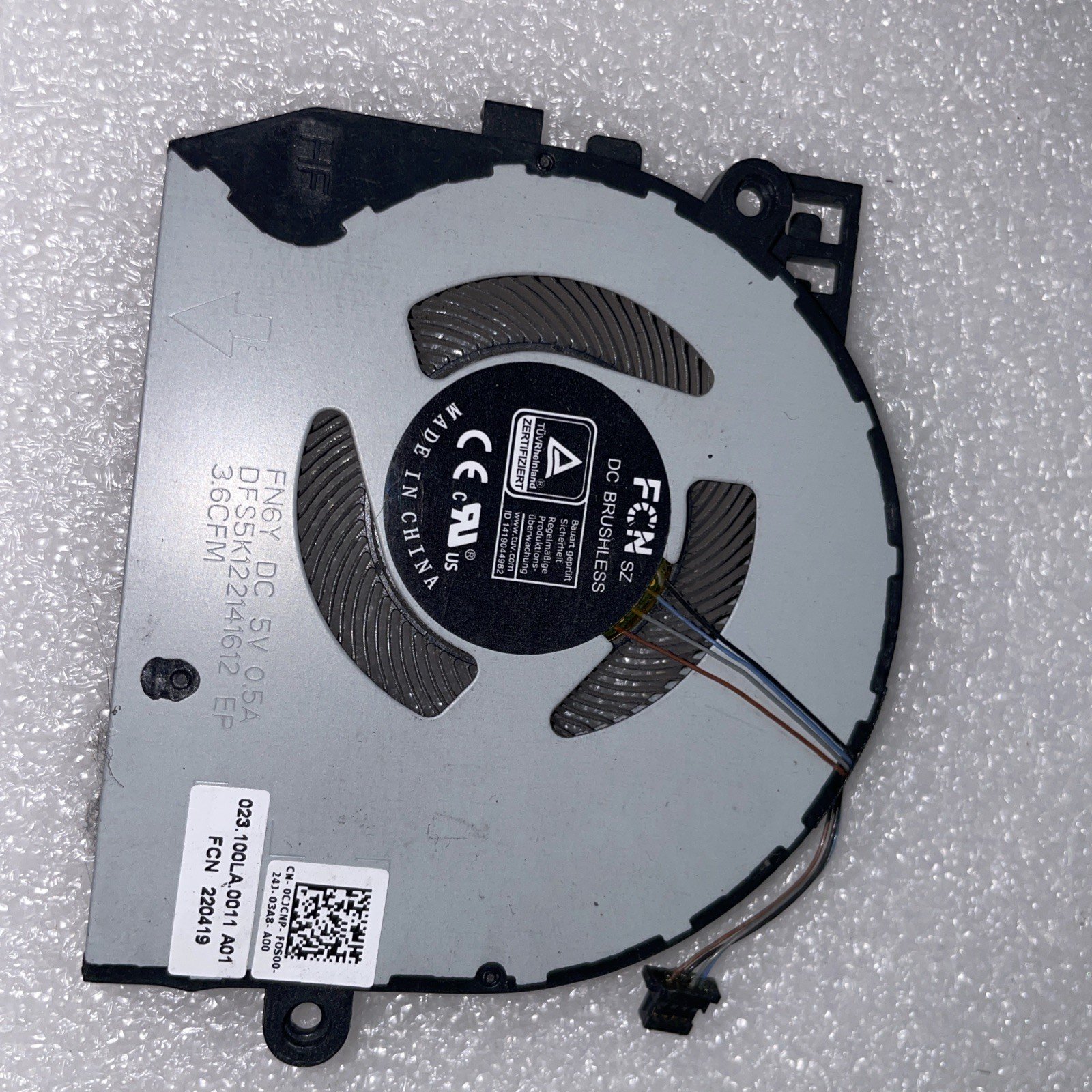 CJCNP CPU Fan For DELL Latitude 5320 0CJCNP DFS5K122141612 FN6Y 5V 0.5A 3W19