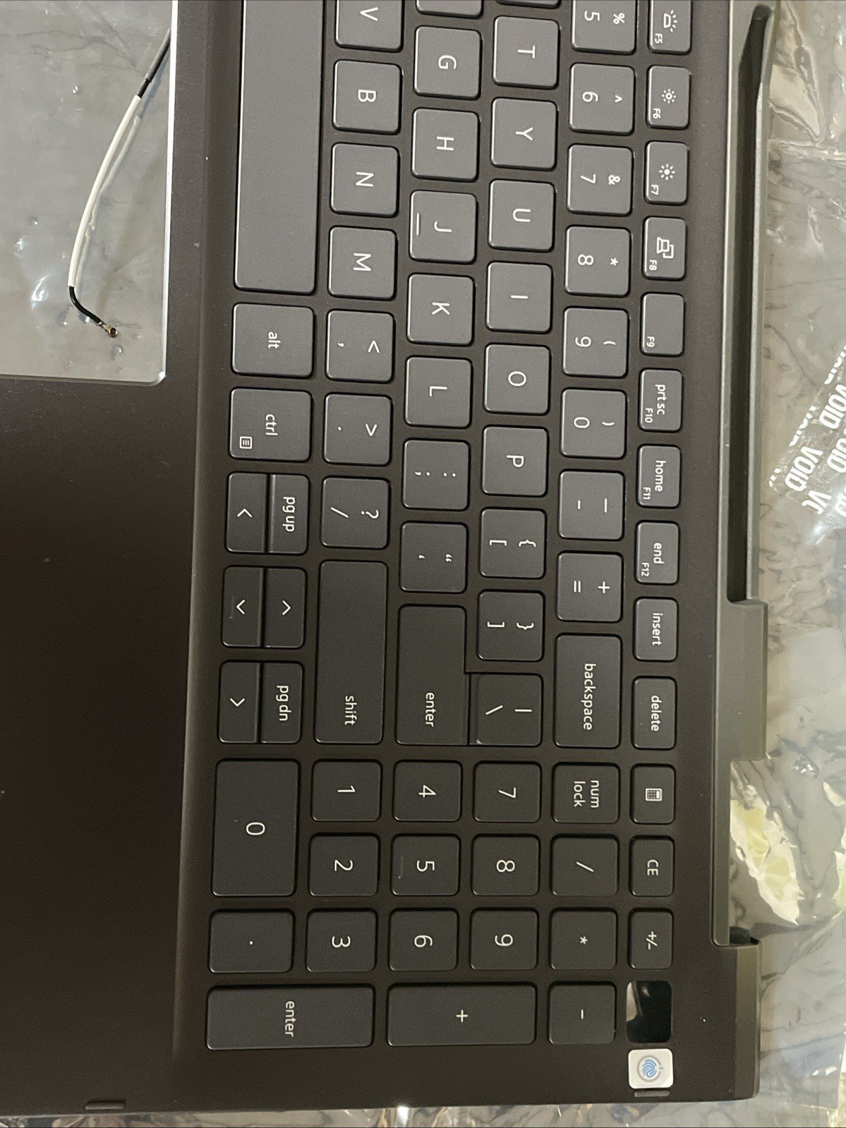 6MTCV Dell Inspiron 7500/7506 2-in-1 Black Palmrest Backlit Keyboard W14 - Image 4