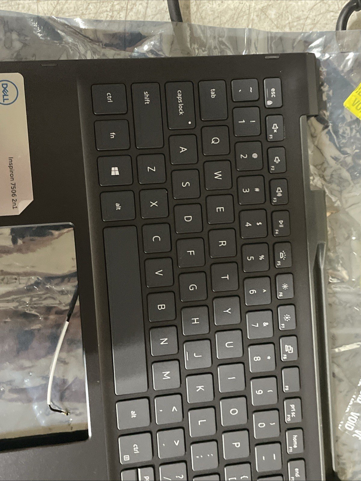 6MTCV Dell Inspiron 7500/7506 2-in-1 Black Palmrest Backlit Keyboard W14 - Image 5