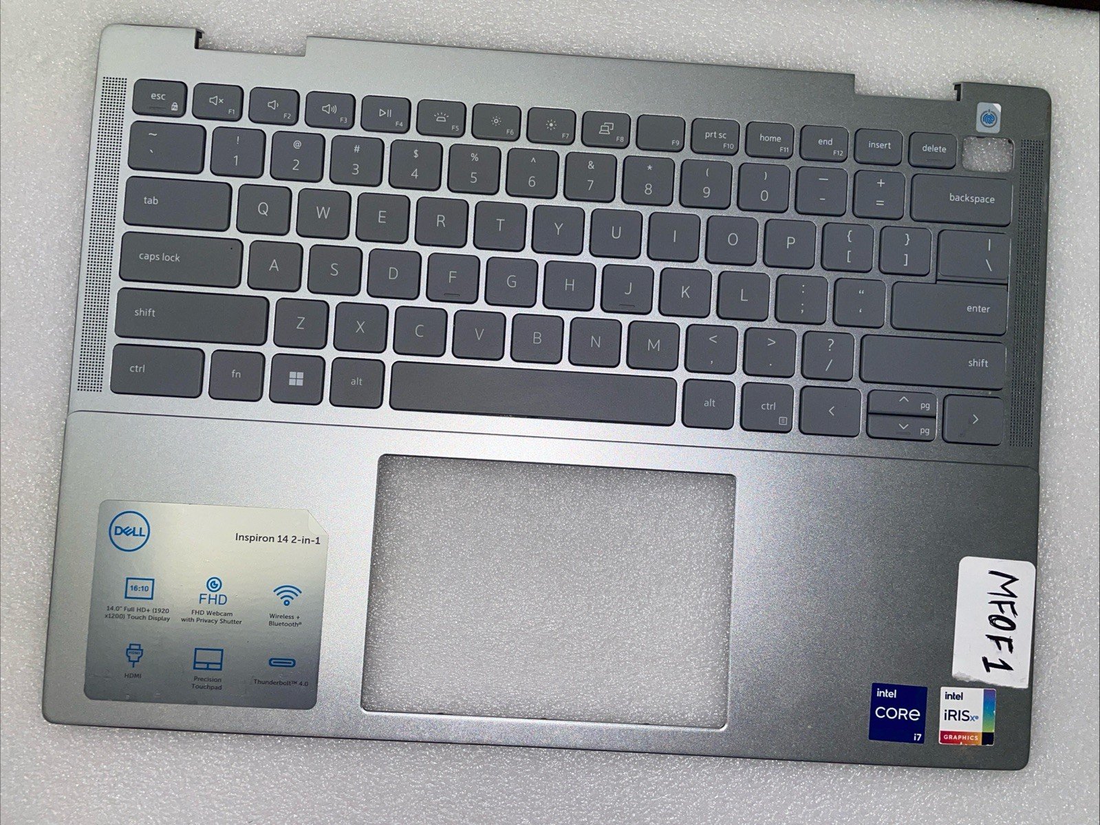 0MF0F1 For Dell Inspiron 7430 7435 2-in-1 Palmrest w/Backlit Keyboard Silver W-9