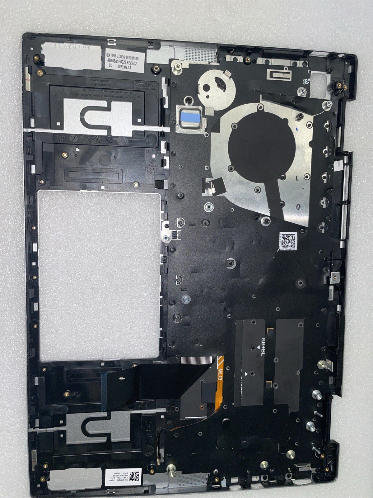 0MF0F1 For Dell Inspiron 7430 7435 2-in-1 Palmrest w/Backlit Keyboard Silver W-9 - Image 2