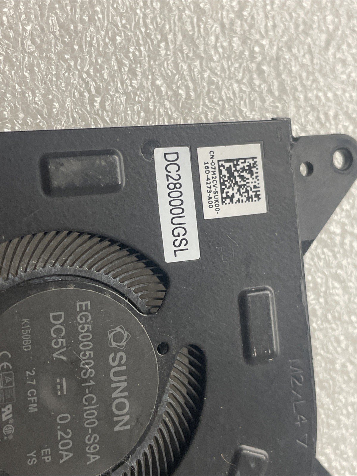 7M2CV of Dell Alienware X15 R1 RTX30 CPU & GPU Fan 2H5HD 02H5HD 07M2CV 4w19 - Image 2