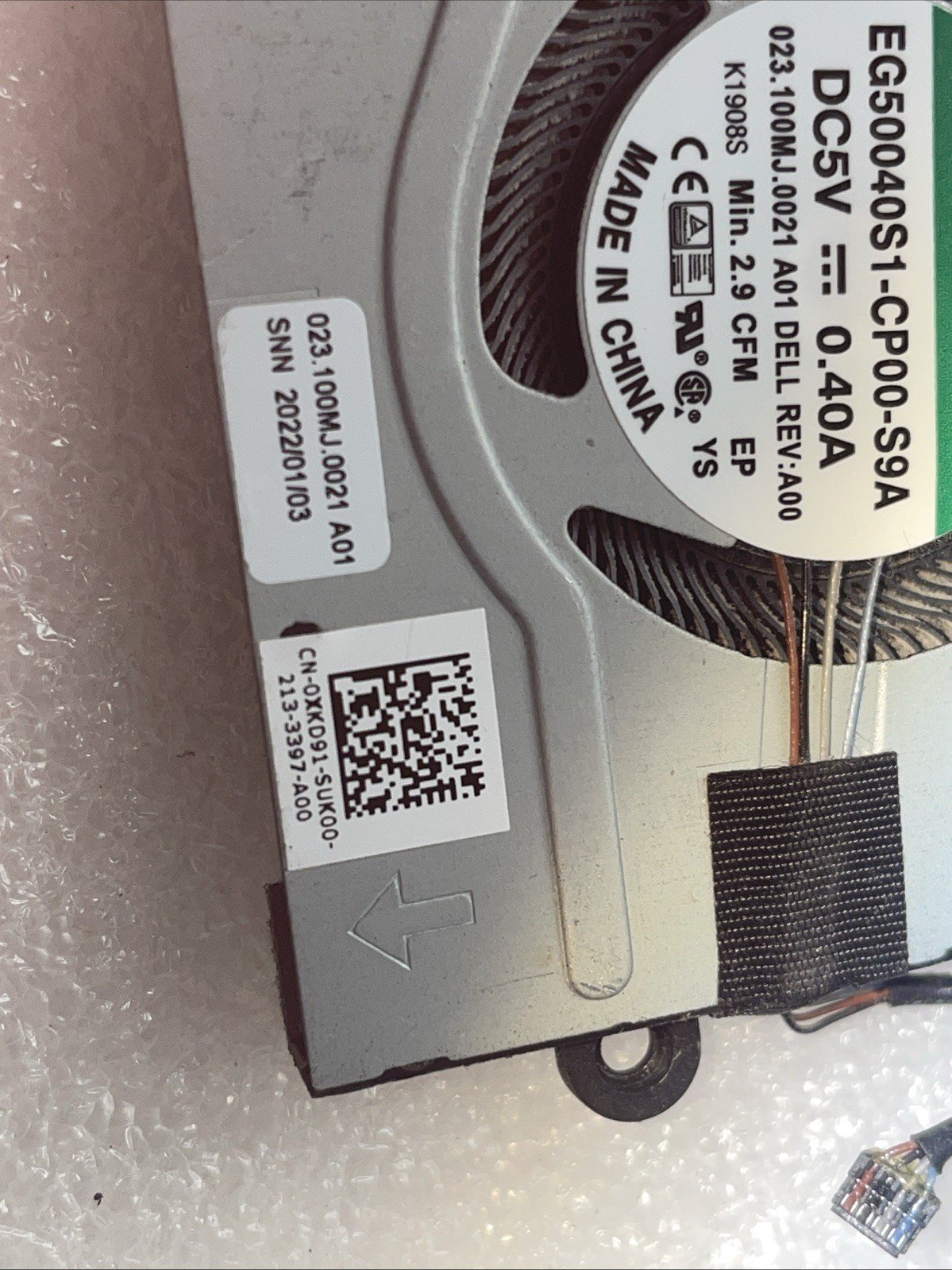 0XKD91 For Dell Inspiron 13 5310 Fan Notebook 06T5J2 4w19 - Image 2