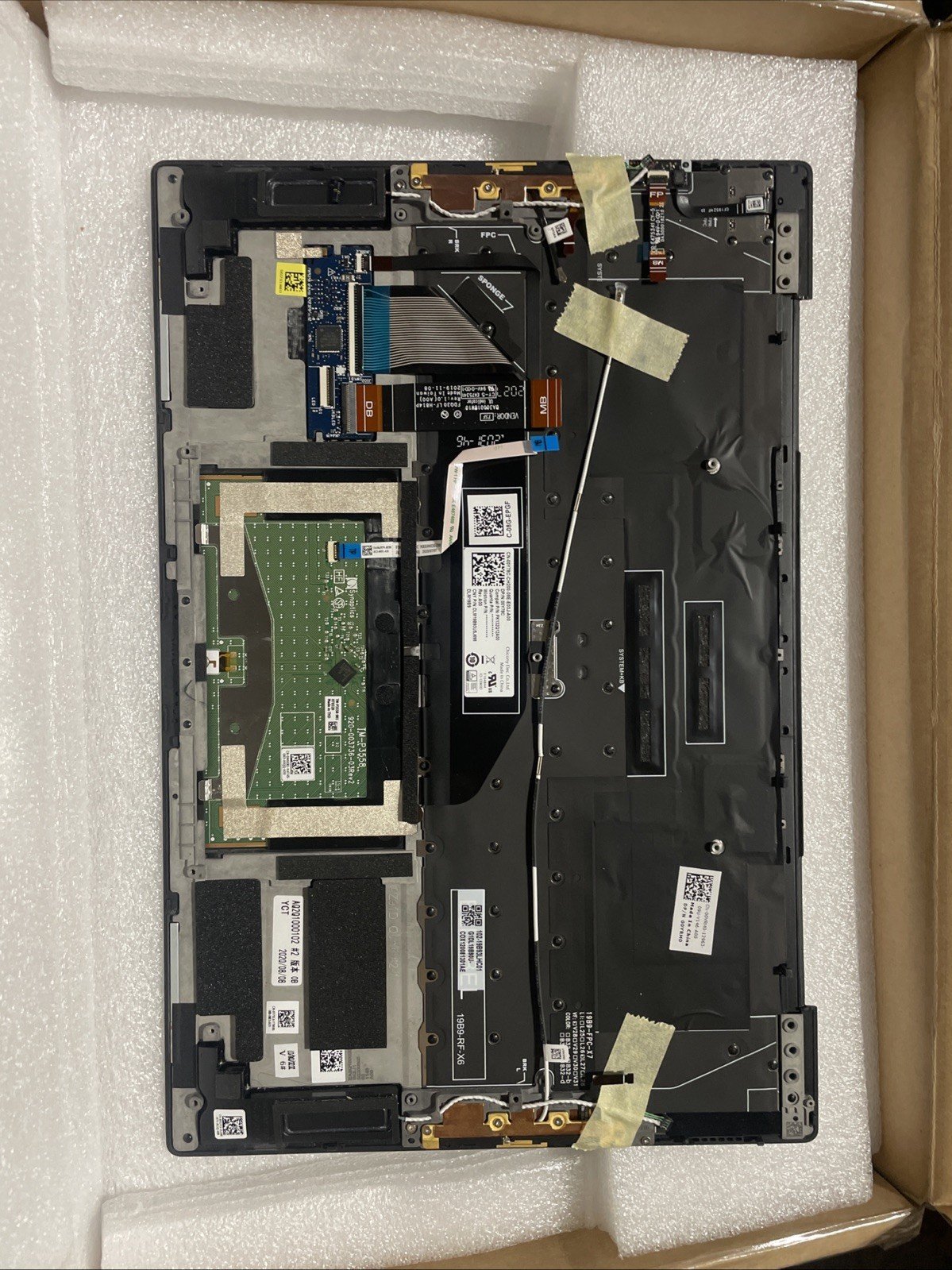 00YRM0 Dell Palmrest 79-Key US International Backlit Keyboard Assembly 6JC7G W14 - Image 2