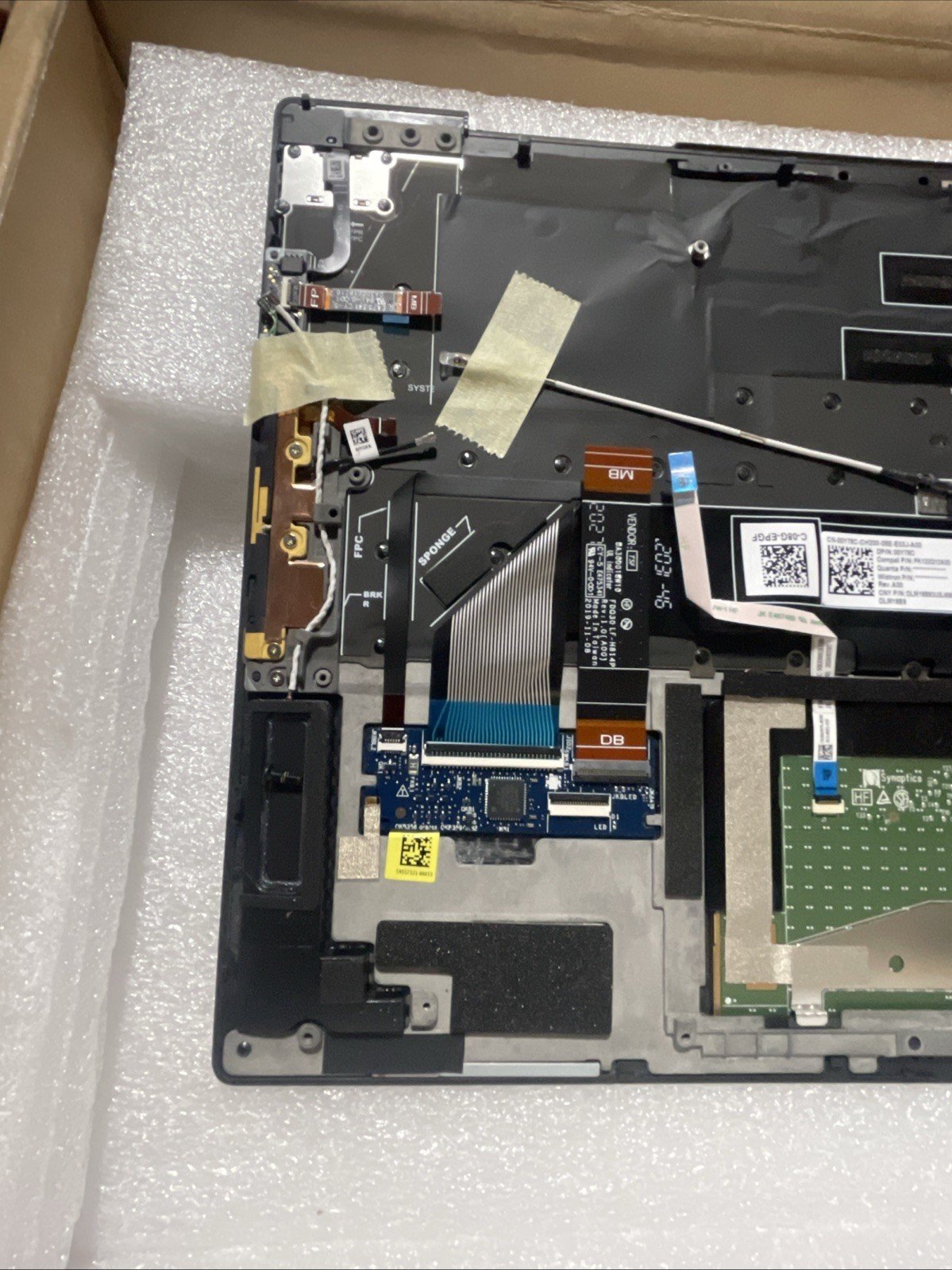 00YRM0 Dell Palmrest 79-Key US International Backlit Keyboard Assembly 6JC7G W14 - Image 5