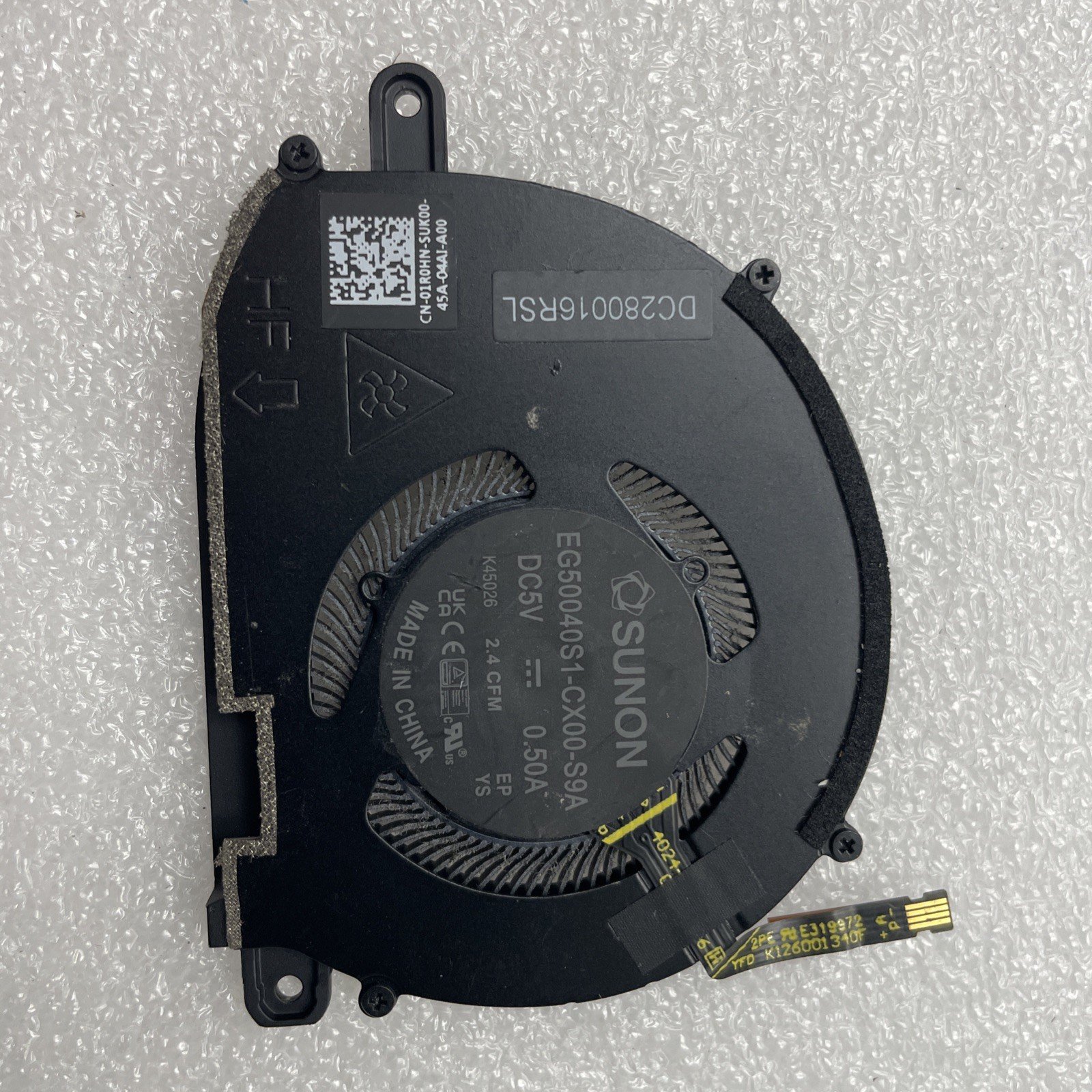 01R0HN Compatible with Dell Fan Left XPS9345-SX12807BLK-PUS 5w19