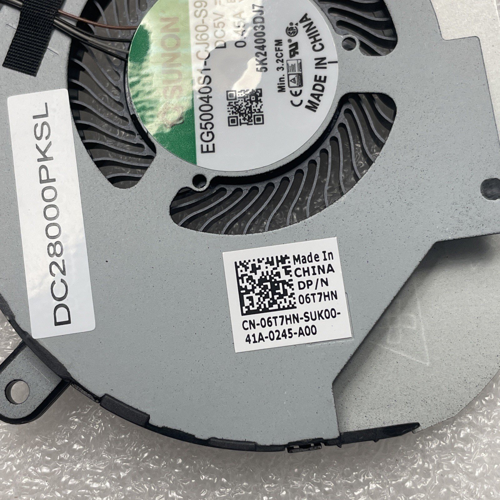 6T7HN Genuine Dell Latitude 5510 Precision 3550 15.6" CPU Cooling Fan 06T7HN 5w1 - Image 2