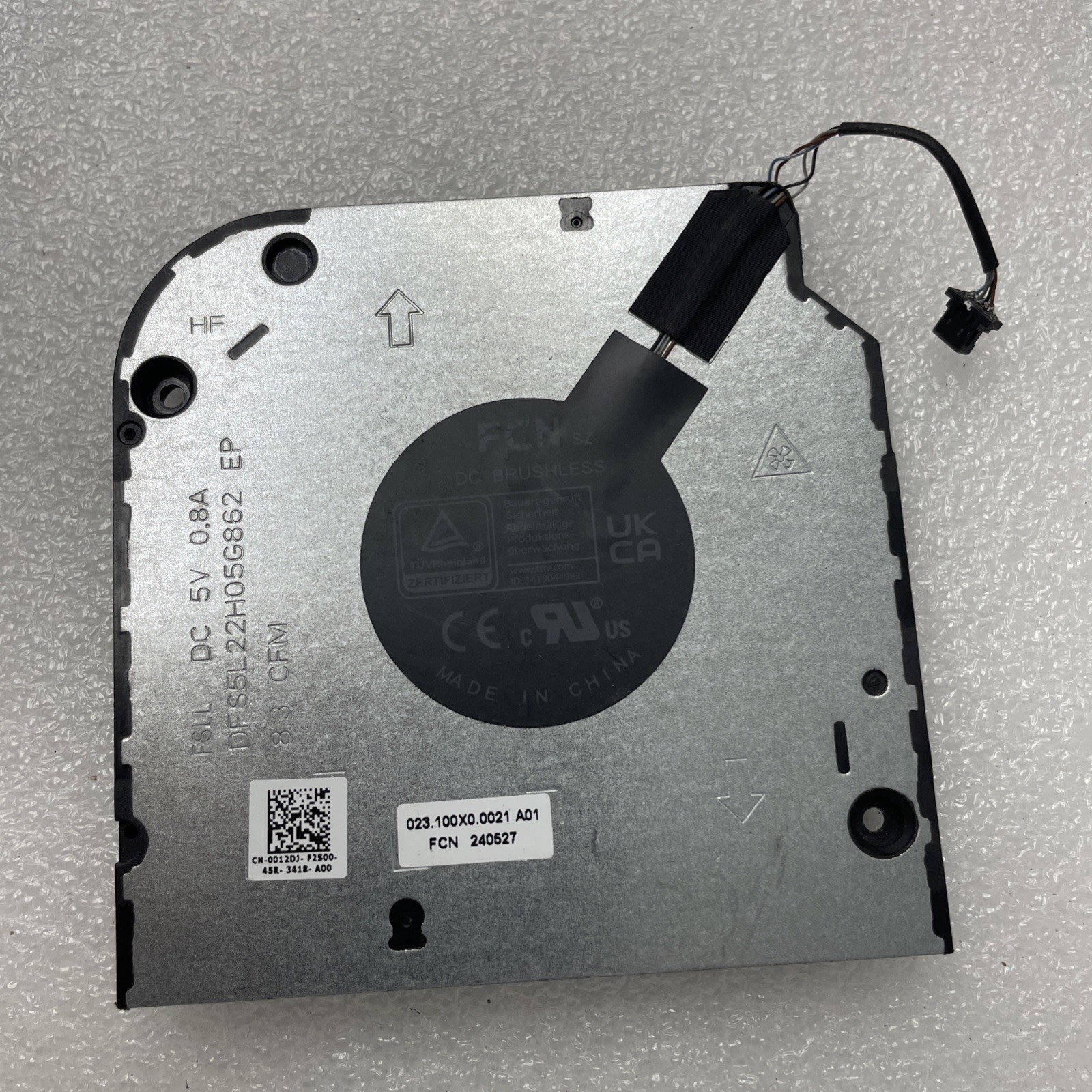 0012DJ Laptop Fan for Dell Latitude 5540 Precision 3580 EG50060S1-C681-S9A 6w19