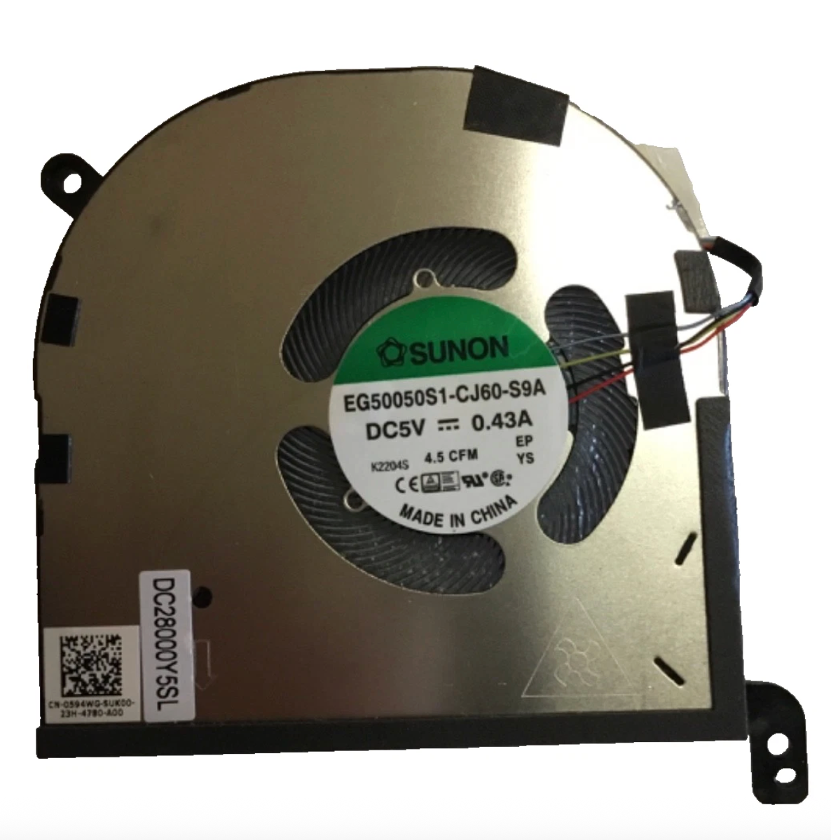 OEM Dell Precision 15.6” 5570 Laptop Cooling Fan p/n MC4KC 0MC4KC 2W19 - Image 2