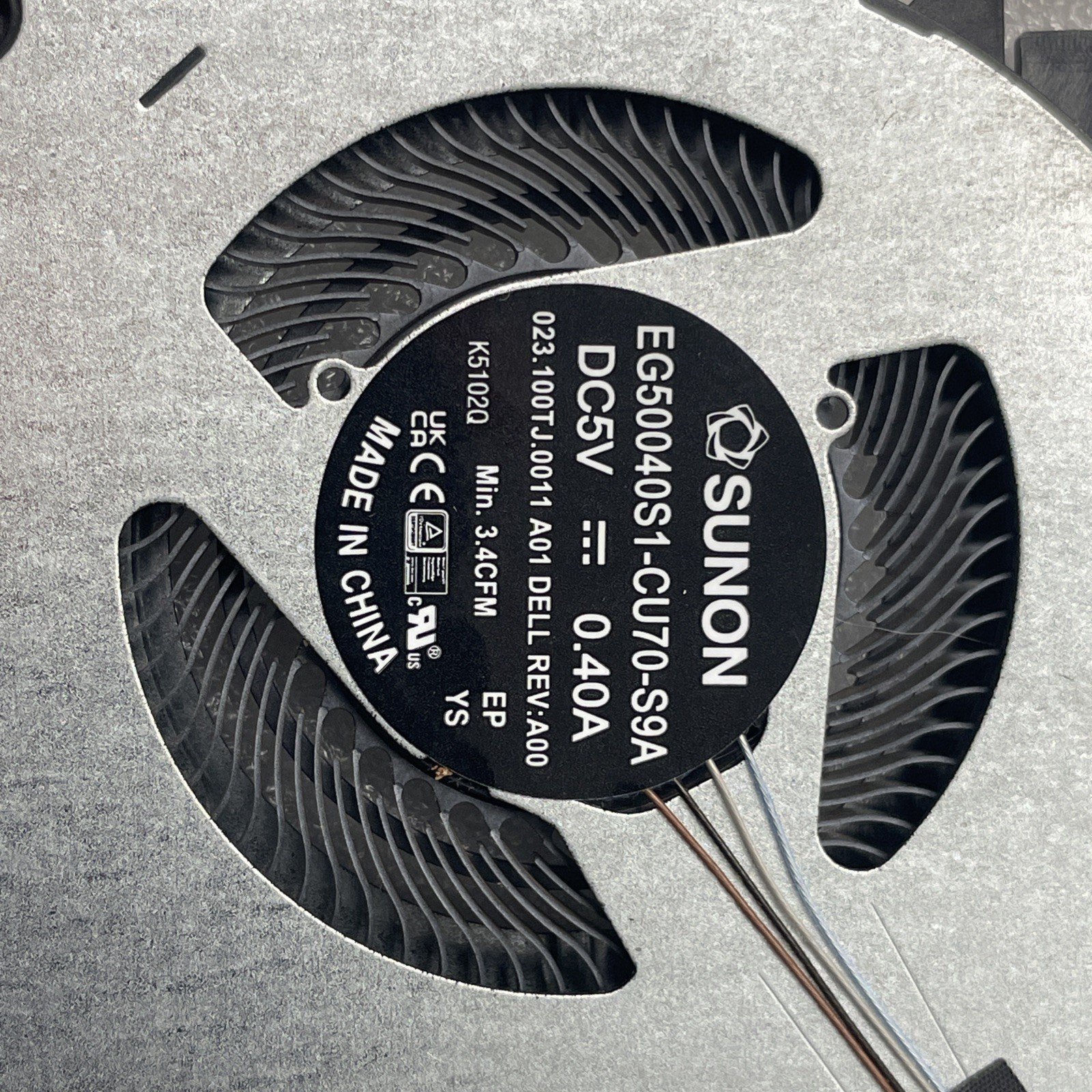 09WH82 9WH82 For Dell Latitude 5340 2-in-1 E5340 CPU Cooling Fan Cooler 8W19 - Image 5