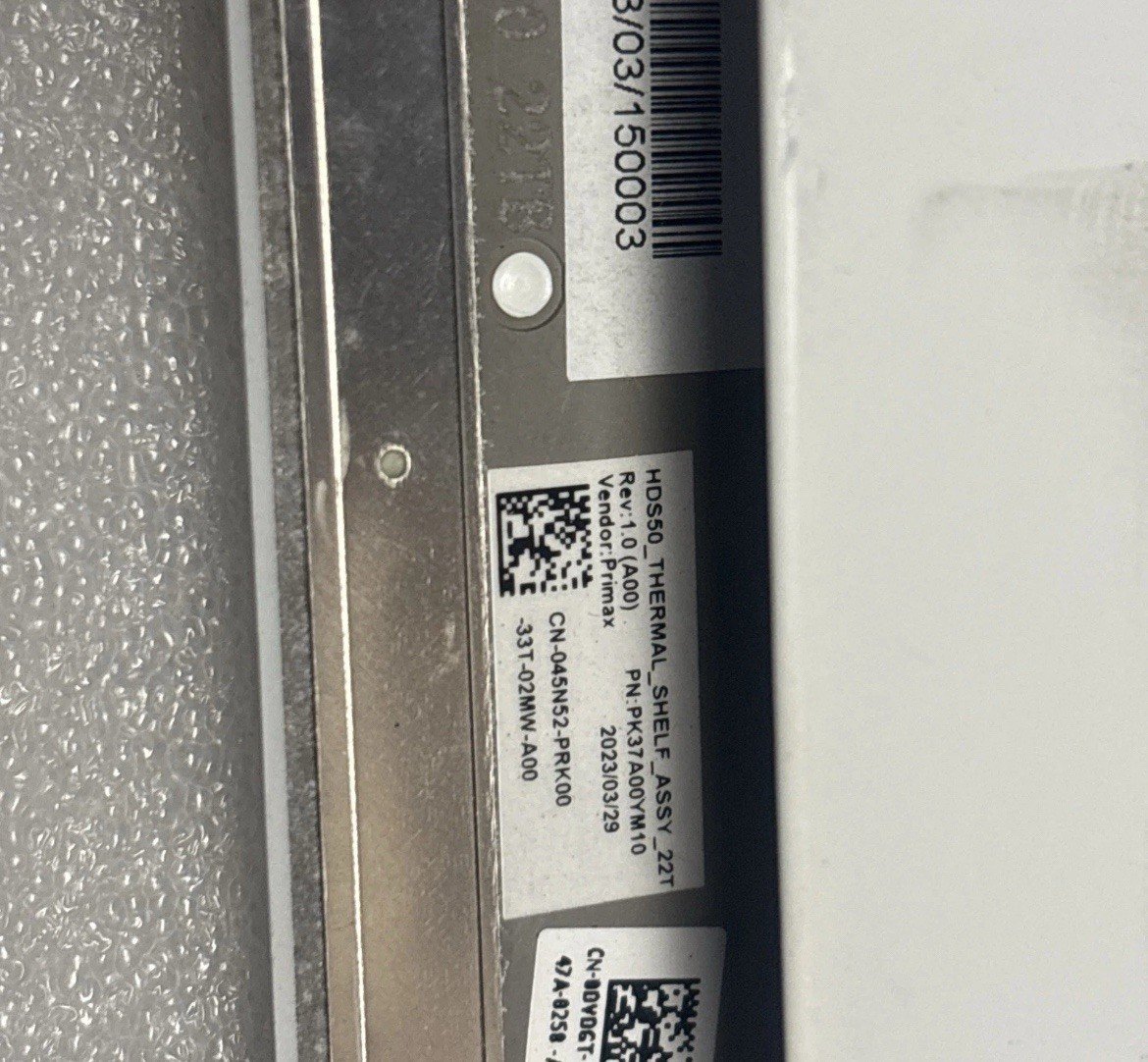 45N52 Alienware Hinge Cover Alienware X15 R1 R2 -7662WHT-PUS White Dv0gt - Image 3