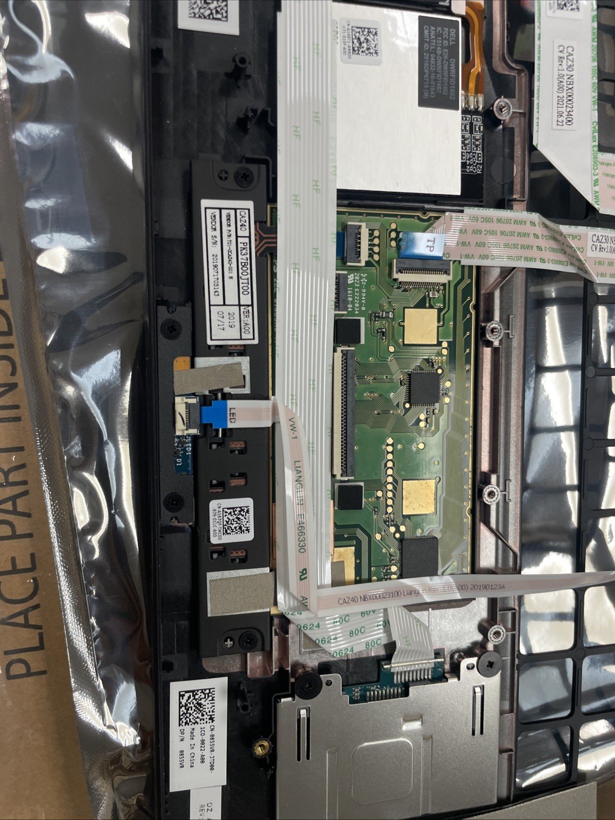 TP19P 0TP19P Dell Genuine Palmrest TouchPad- Keyboard Bezel Latitude 7390 W13 - Image 5