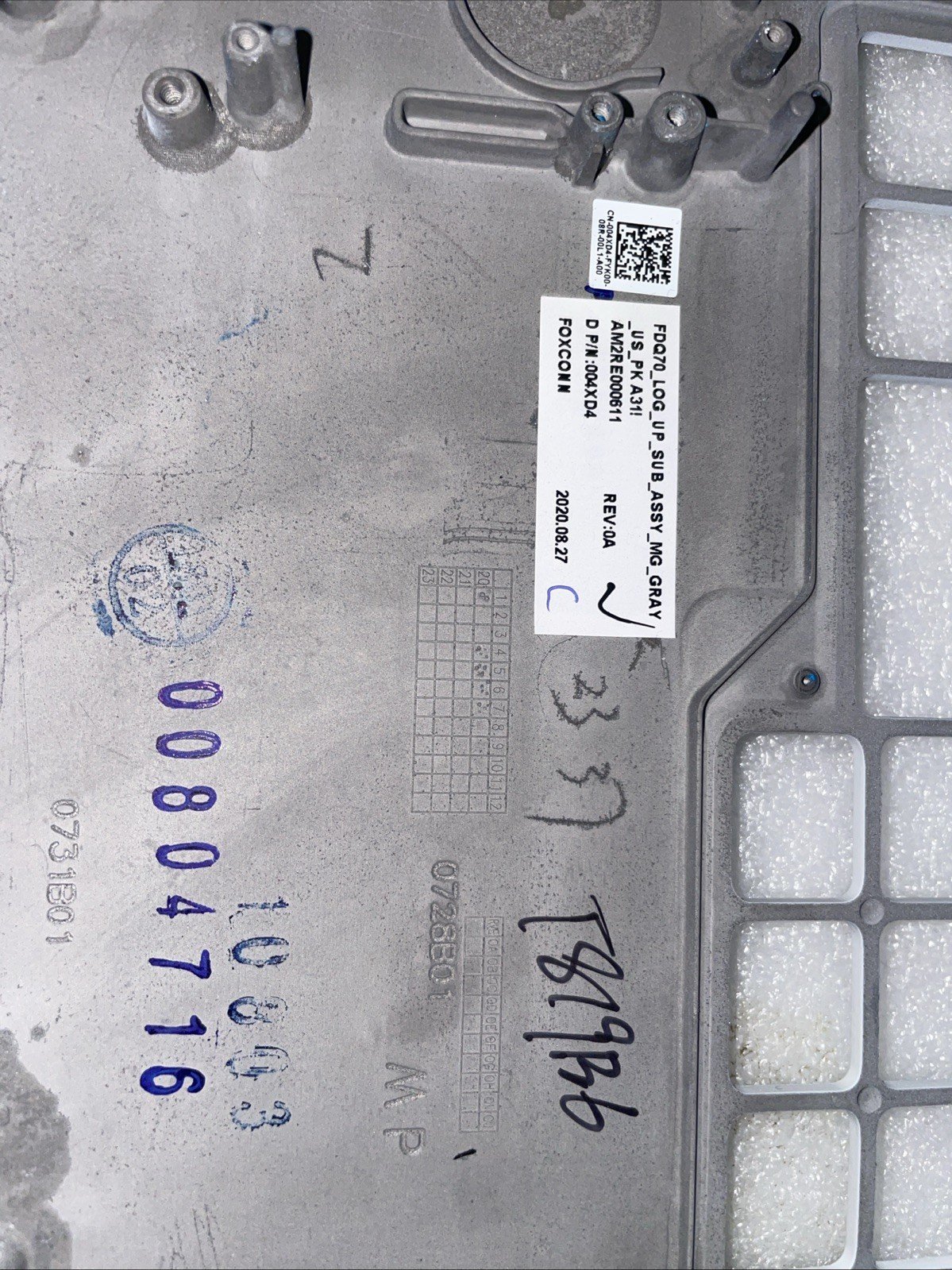 04XD4 Genuine DELL Alienware M15 R2 White Laptop Upper Case Palmrest W20 - Image 2